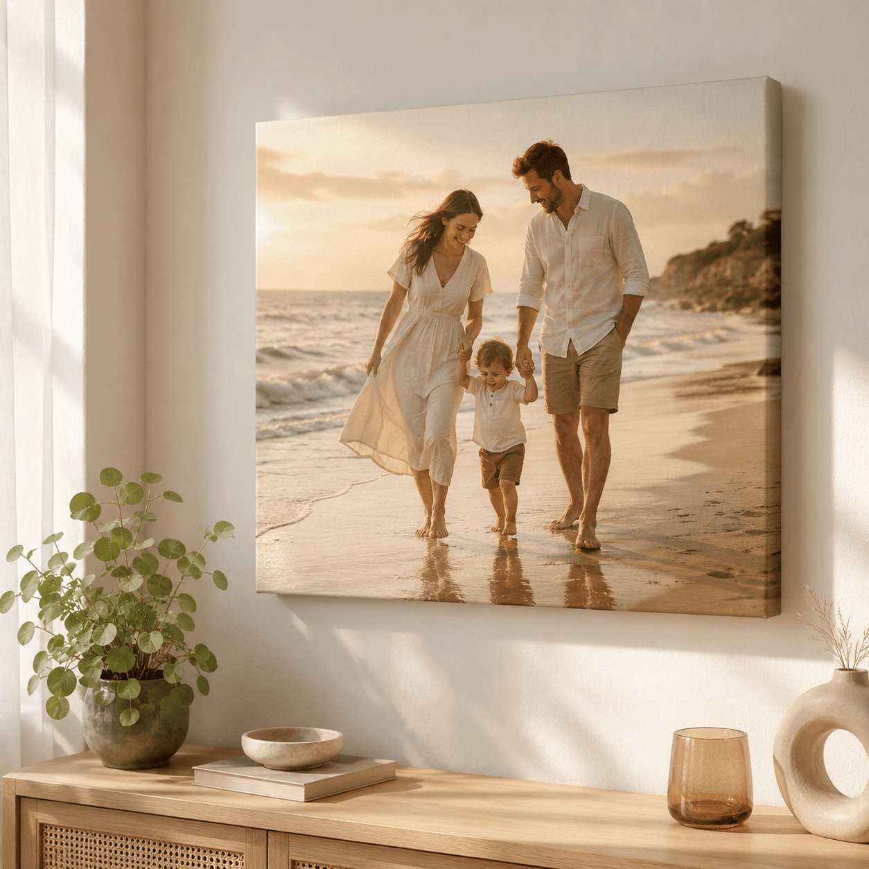 Foto op canvas met frame 18 of 38 mm – binnen- en buitengebruik
